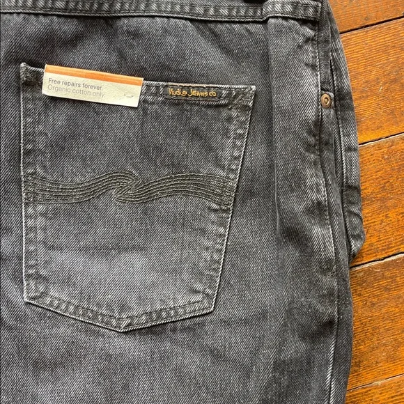 Nudie Jeans Men's Faded Black, 33/34. NWT.